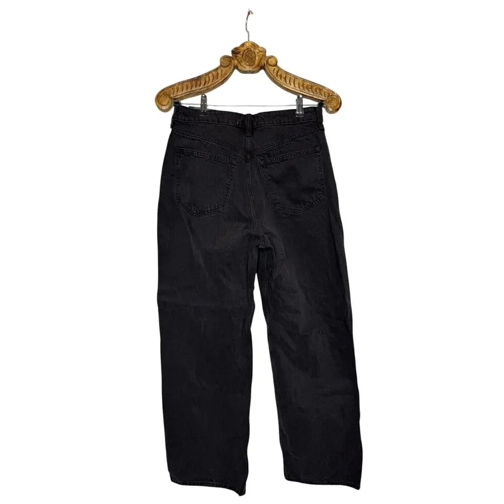 Abercrombie and Fitch Jeans The Loose High Rise Straight Leg Curve Love Black 6